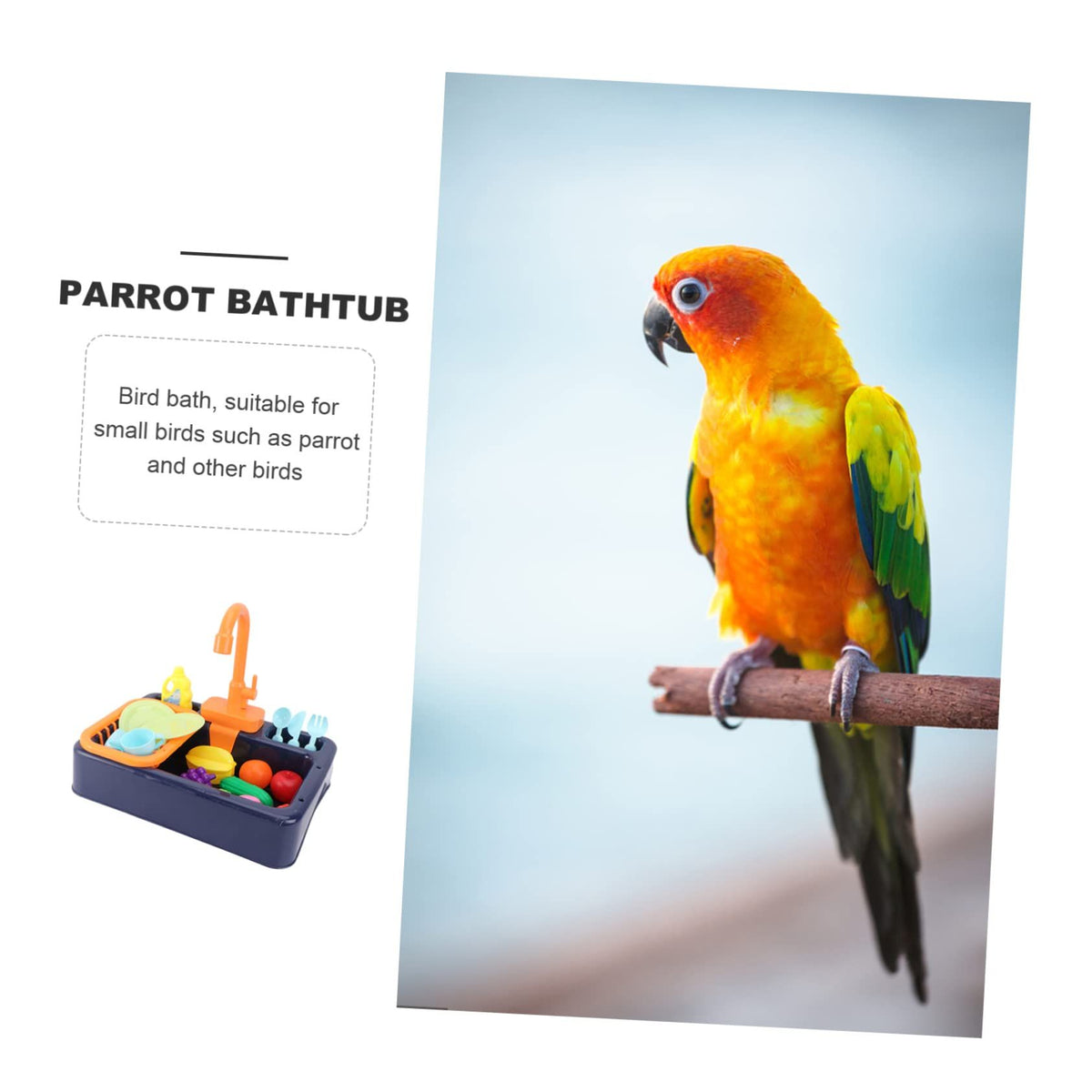 Bathtub Automatic Parrot Swimming Pool Suits for Kids Bathing Tub for Parrot Swimming Pools Parrot Feeder Toy Swimming Pool