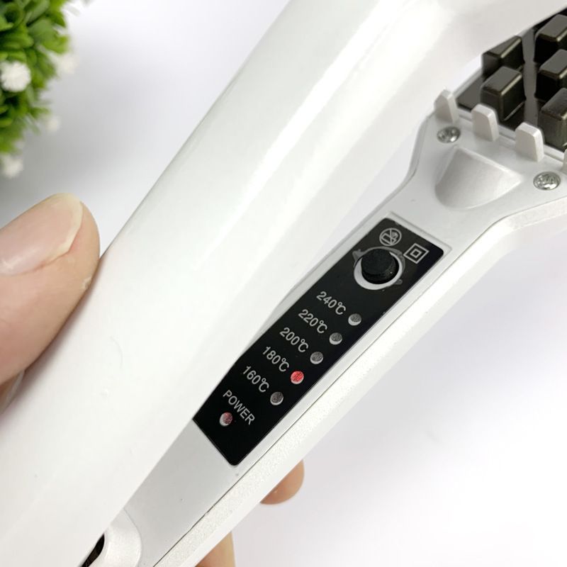 Professional Steam Straightener Comb Brush, Electric Straight Hair Ceramic Hair Iron, Hair Straightening Brush Steam Comb for Long
