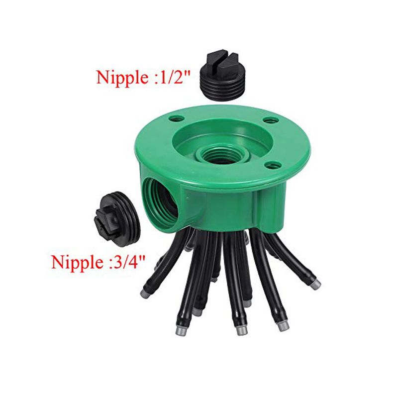 Garden Sprinklers-360 Degree Water SprinklerNozzle Lawn Garden Irrigation Sprinkler Irrigation Spray （green）