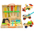 Tool Kit for Kids, Wooden Toddler Tools Set Including Tool Box , Montessori Educational Construction Toys