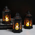 Carved Wood Lamp Handmade Traditional Window Design Art Deco Lantern Brown Asian Oriental Bedside Bedroom Accent Unusual（4pcs）