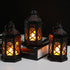 Carved Wood Lamp Handmade Traditional Window Design Art Deco Lantern Brown Asian Oriental Bedside Bedroom Accent Unusual（4pcs）