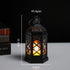 Carved Wood Lamp Handmade Traditional Window Design Art Deco Lantern Brown Asian Oriental Bedside Bedroom Accent Unusual（4pcs）