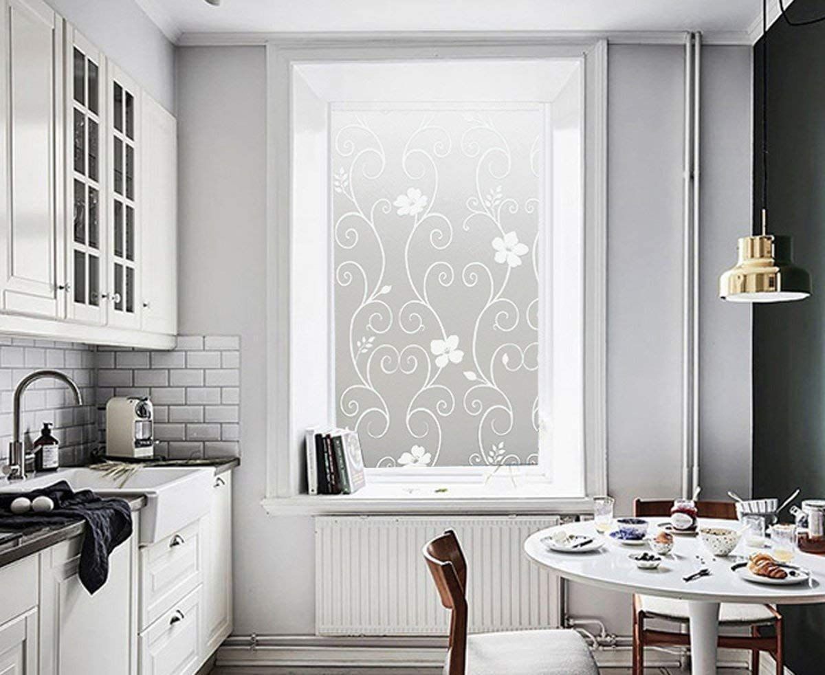 Window Film Privacy,Stained Glass Window Film, Static Cling Window Cling, Privacy Film for Glass Windows No Glue Anti-UV Window