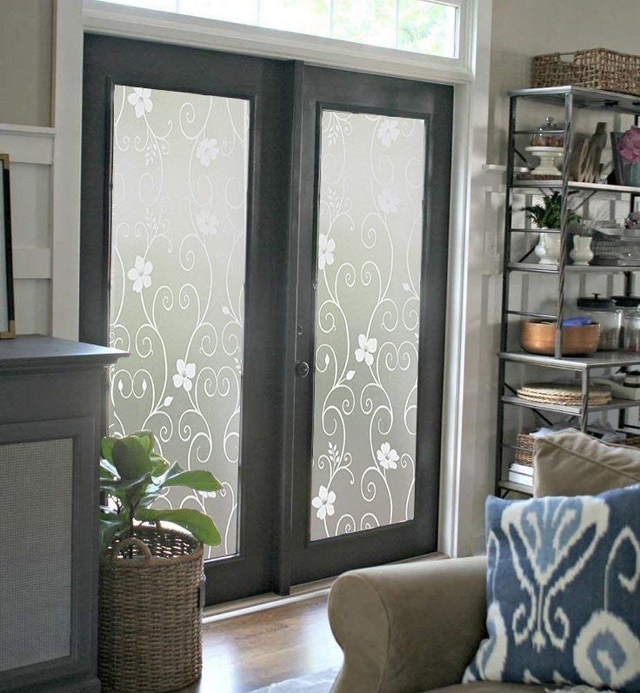 Window Film Privacy,Stained Glass Window Film, Static Cling Window Cling, Privacy Film for Glass Windows No Glue Anti-UV Window