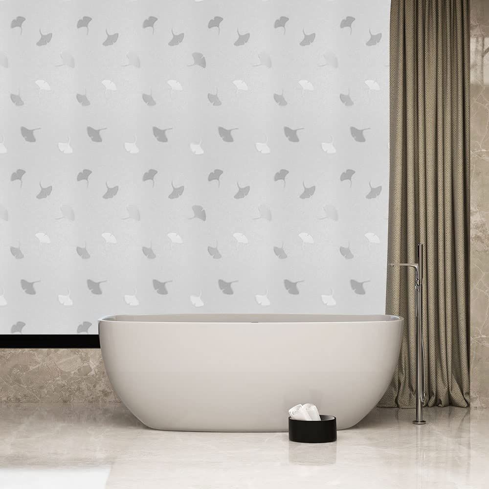 Window Film, Privacy Frosted Window Sticker, Vinyl Decorative Window Decals, Static Cling Glass Film Non-Adhesive
