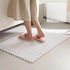 6 Pack Rubber Floor Tiles Non-Slip Pool Mat Splicing Shower Mat Outdoor Cushion Mat for Bathroom, Deck, Drain, Pool, Patio, White