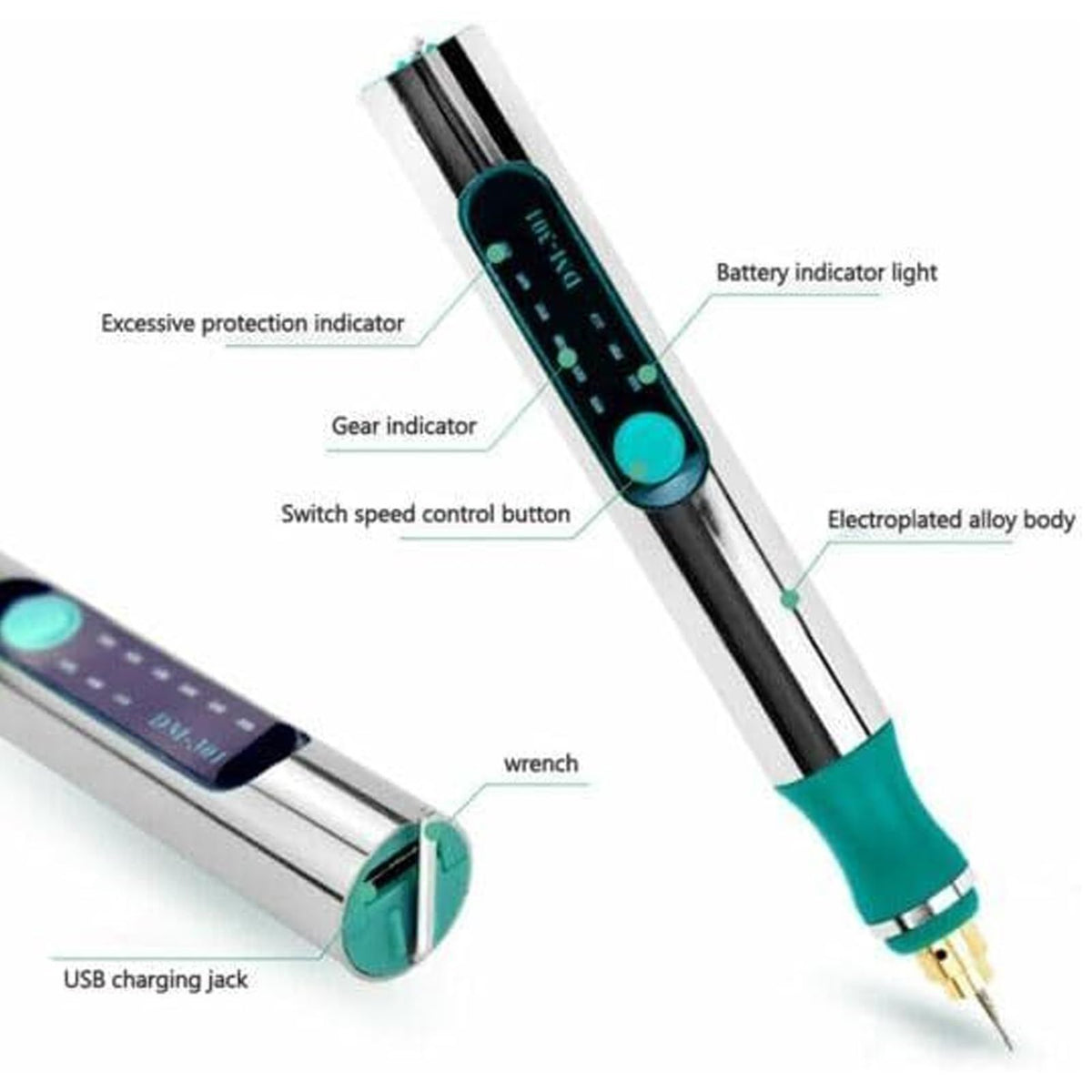 A DIY Engraving Pen, DIY Pen Engraving Tool for Metal, Portable Pen Engraving Tool Cordless, Electric Engraving Pen for Metal