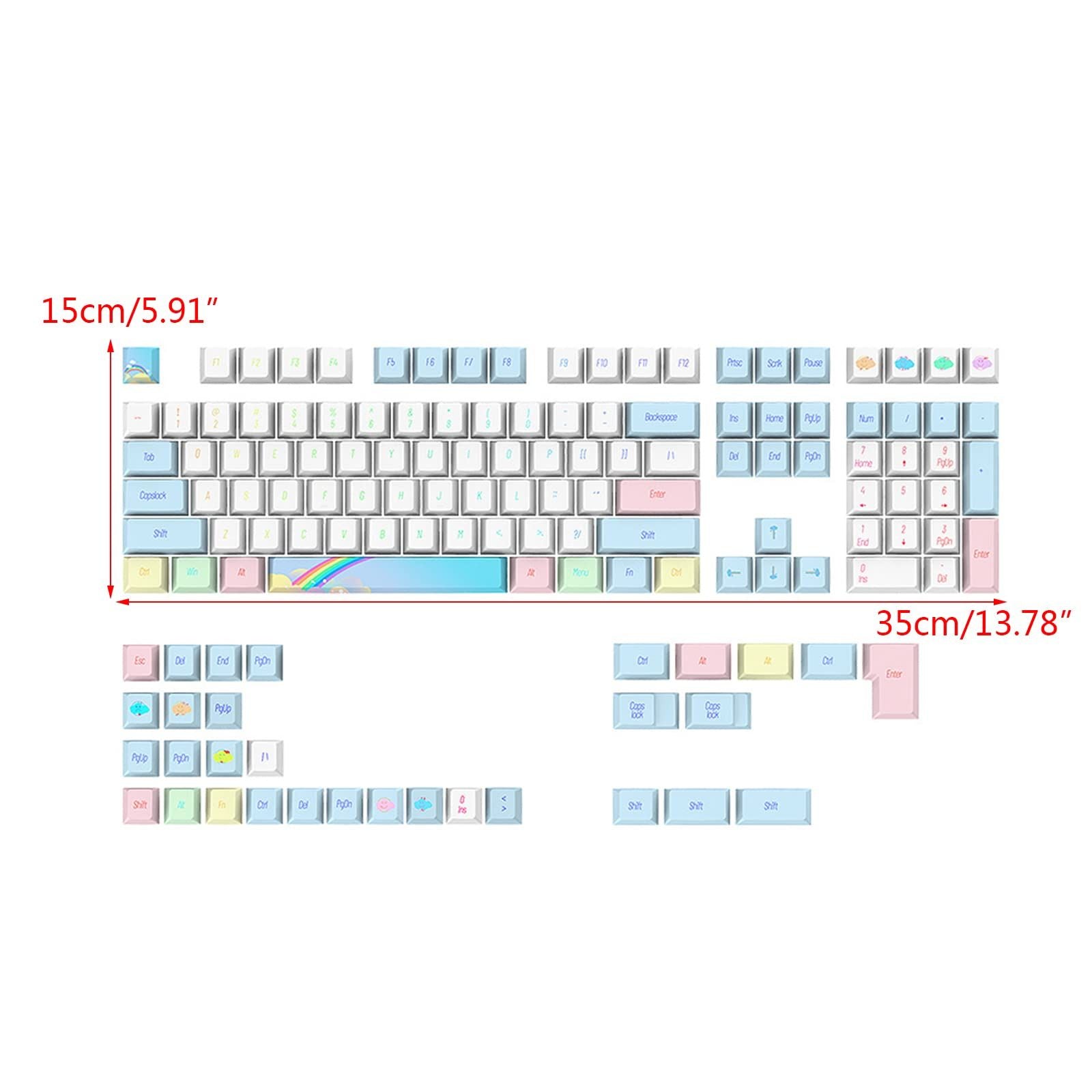 Unique 139 PBT Keycaps for Mechanical Gaming Keyboards Ergonomic Design PBT KeyCaps Wear Resistant Keyboards Cover Set Keycaps