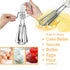 Kitchen Egg Beater, Egg Whisk Stainless Steel Rotary Manual Egg Beater Hand Beater for Mixing Whipping Beating
