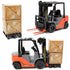 Imports Toy Forklift Truck  - Friction Powered Wheels & Manual Lifting Control - Warehouse Lifting Vehicle for Kids Play