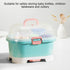 Baby Bottle Holder, Portable Large Capacity Toddler Bottles Storage Box with Lid Cover Anti-Dust Protection and Cutlery Storage