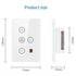 Tuya Zigbee Smart Fan Light Switch US Network Connection APP Control / Assistant Voice Control White