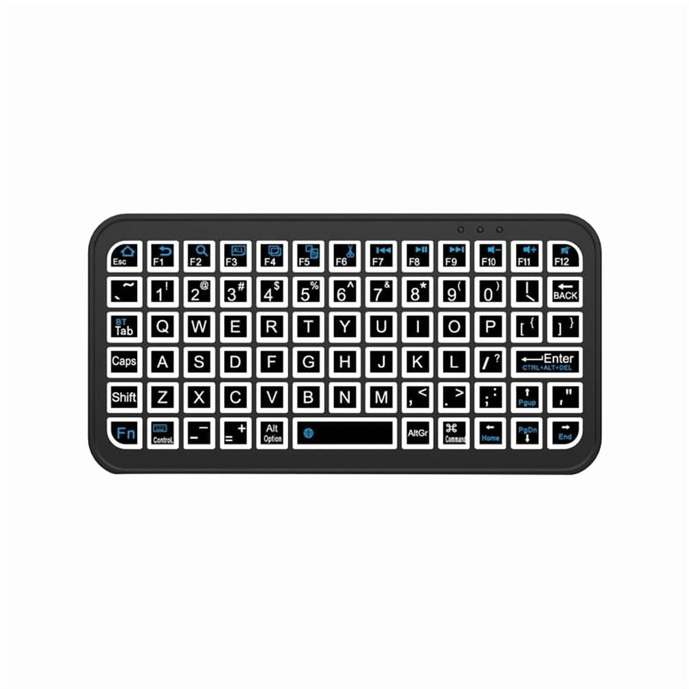 Mini Wireless Bluetooth 5.2 Keyboard 5inch Keycups 7 Color Backlit Keyboard Rechargeable Keyboard for PC Android TV Box