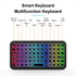 Mini Wireless Bluetooth 5.2 Keyboard 5inch Keycups 7 Color Backlit Keyboard Rechargeable Keyboard for PC Android TV Box
