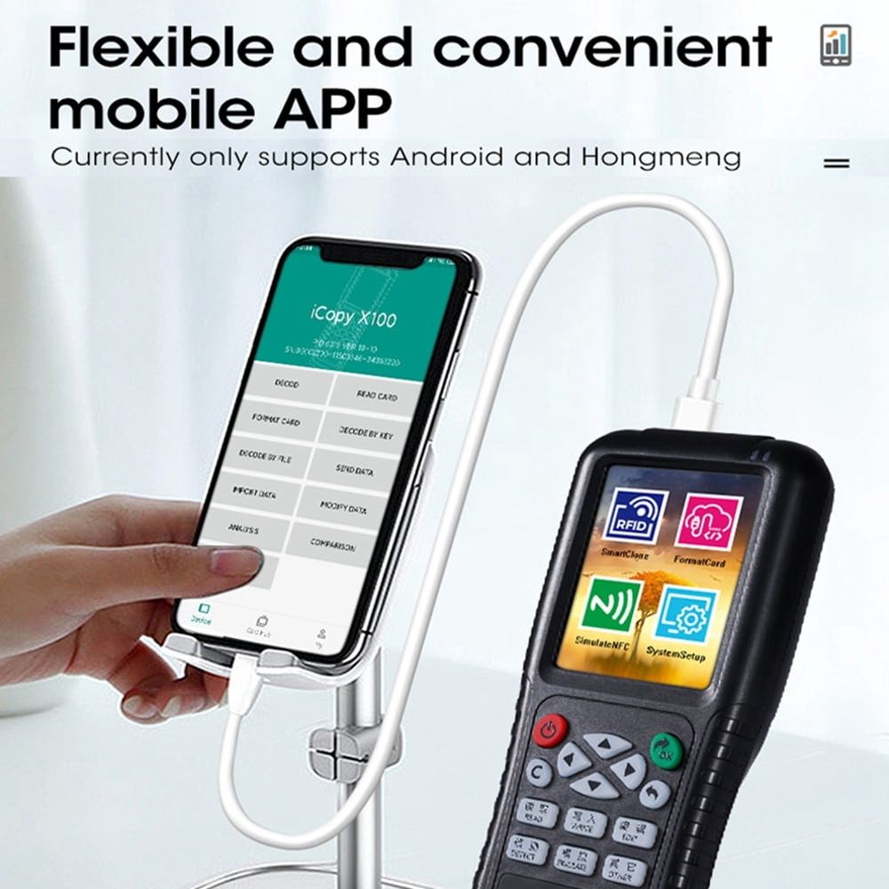 X100 RFID NFC Smart Card Reader Writer+5 X UID Duplicator ID IC Programmer Encrypted Key Copier