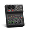 2 Channels Mini USB Mixer Professional Portable Audio Interface Sound Card Console for Guitar Recording Studio Singing