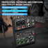 2 Channels Mini USB Mixer Professional Portable Audio Interface Sound Card Console for Guitar Recording Studio Singing