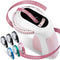 Embossing Label Maker E975 3D Embossing Label Printer Machine with 6 Rolls Emboss Tapes, Handheld Embosser, Pink