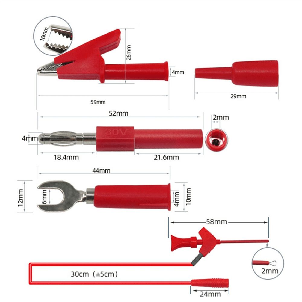 P1503E Series Universal Multimeter Probe Test Leads Kit Replacement Needle Tester Tip IC SMD Test Hook Alligator Clip