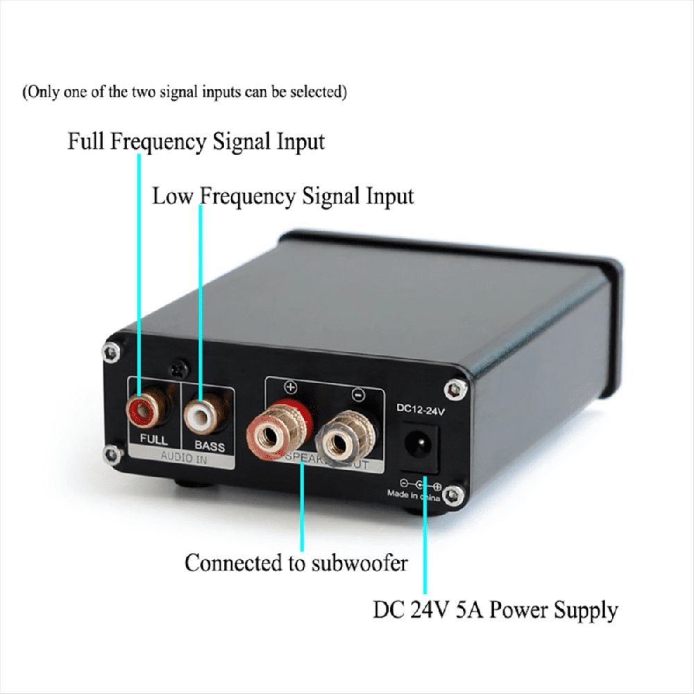 100W D100 TPA3116 Digital Power Amplifier Single Sound Channel Class D Desktop Subwoofer for Home Audio Stereo System