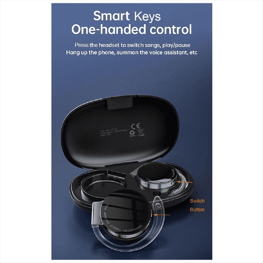 Over-Ear Wireless Earphone Long Battery Life Bluetooth 5.2 Open-Ear Hook Cordless Stereo Never Drop HiFi