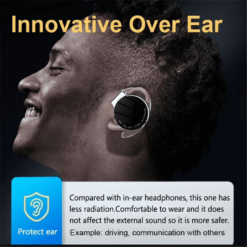 Over-Ear Wireless Earphone Long Battery Life Bluetooth 5.2 Open-Ear Hook Cordless Stereo Never Drop HiFi