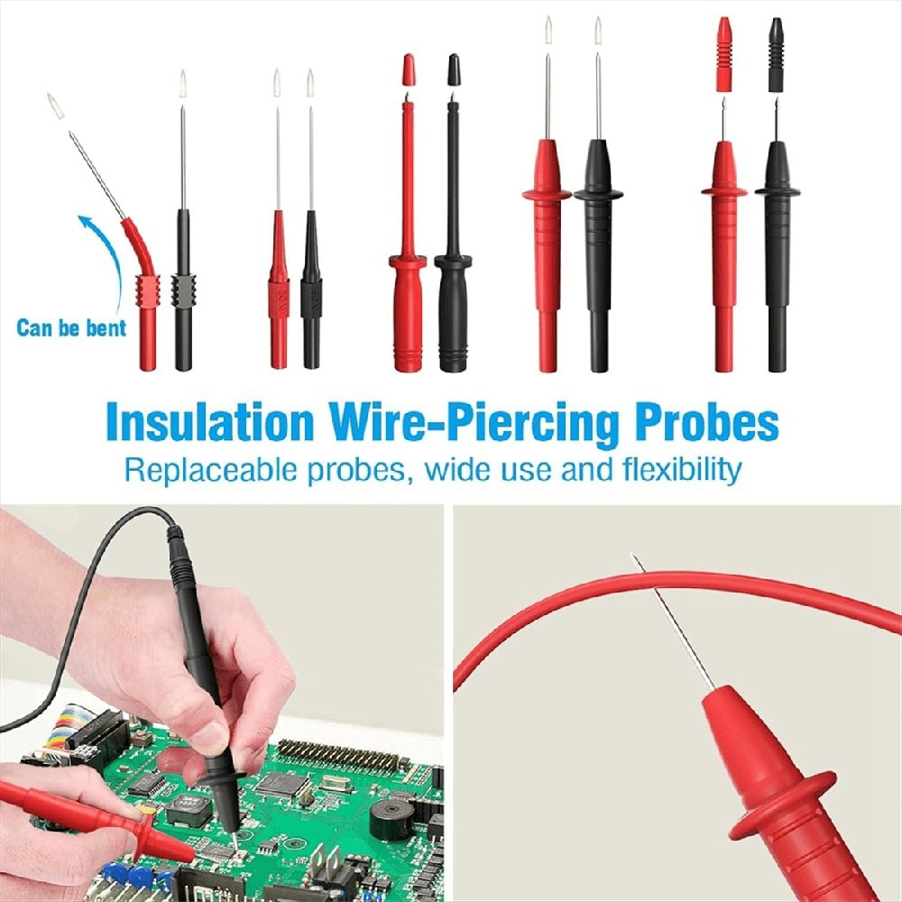 25PCS Multimeter Test Leads Kit, Test Leads Set with Replaceable Alligator Clips,Wire y21145