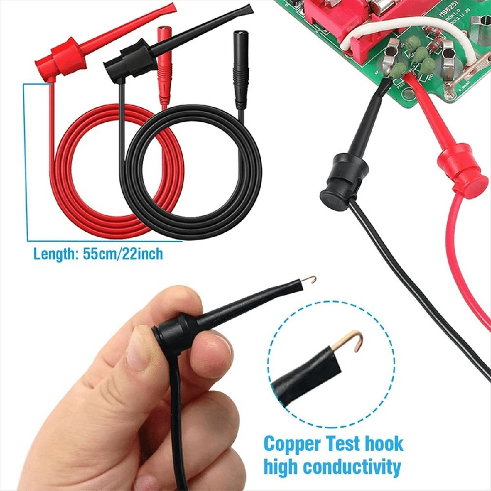 25PCS Multimeter Test Leads Kit, Test Leads Set with Replaceable Alligator Clips,Wire y21145