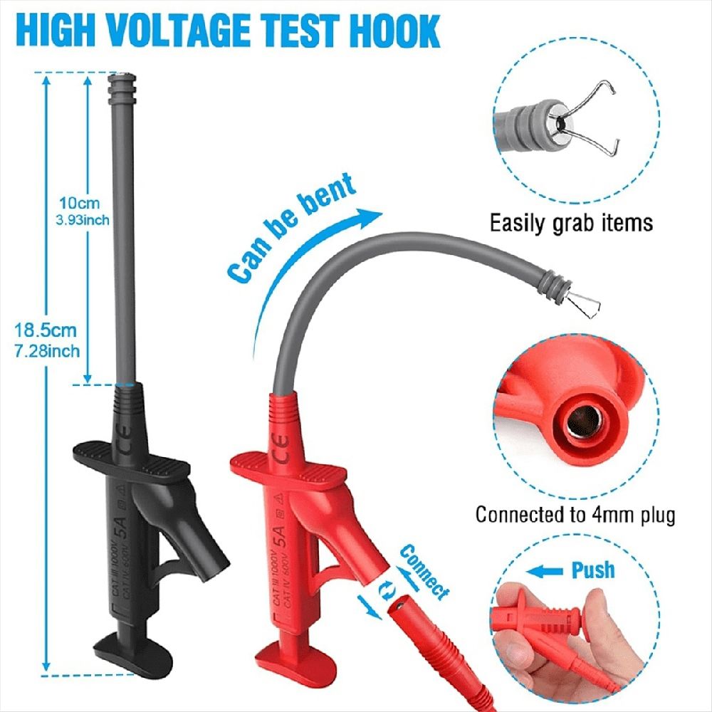 25PCS Multimeter Test Leads Kit, Test Leads Set with Replaceable Alligator Clips,Wire y21145