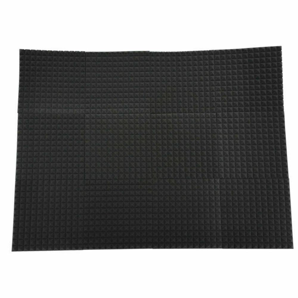 12 Pack Pyramid Shape Soundproof Foam Sound Proof Padding Treatment Panel for Bass Insulation