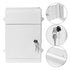 Outdoor Lockable Wall Mailbox in White, Plastic and Metal for Secure Letters, Ballots, and Comments