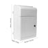 Outdoor Lockable Wall Mailbox in White, Plastic and Metal for Secure Letters, Ballots, and Comments