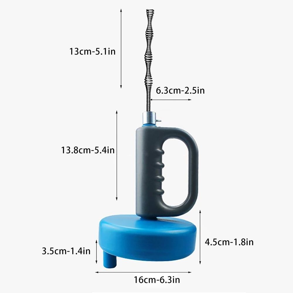 Heavy Duty 3M Pipe Snake Drain Cleaner | Flexible Steel Cable Sink Hair Remover for Bathtub, Shower & Kitchen | 4-Size Spring Steel Nozzles | Ergonomic Pistol Grip | Unclogs Toilets & Sewers