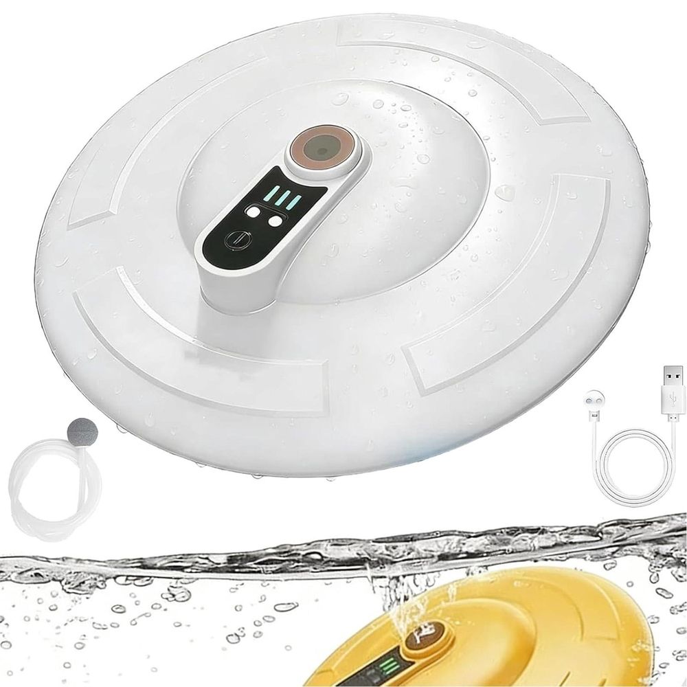 Floating & Rechargeable Bait Bucket Aerator, Magnetic Charging Aerator for Bait Bucket, Aerators for Fishing, Quiet, Waterproof, and Portable, 1 Pcs, 4.64 Inches