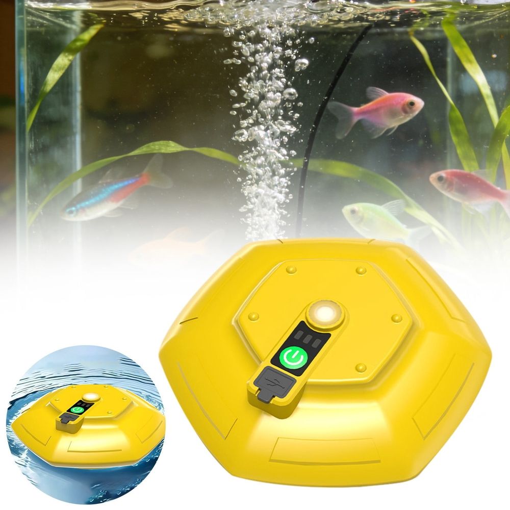 Floating & Rechargeable Bait Bucket Aerator, IPX7 Waterproof with Magnetic Charging, Ultra-Quiet Bubbler for Live Minnows, Portable Aerator for Fishing, 1 Pcs, 4.65