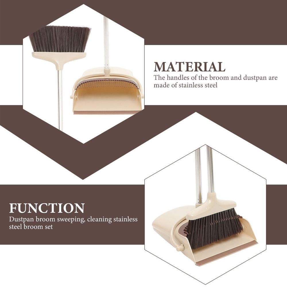 1 Set Broom and Dustpan Household Cleaning Kit, Multi-Functional Shovel Broom Set for Easy Sweeping, 35.04
