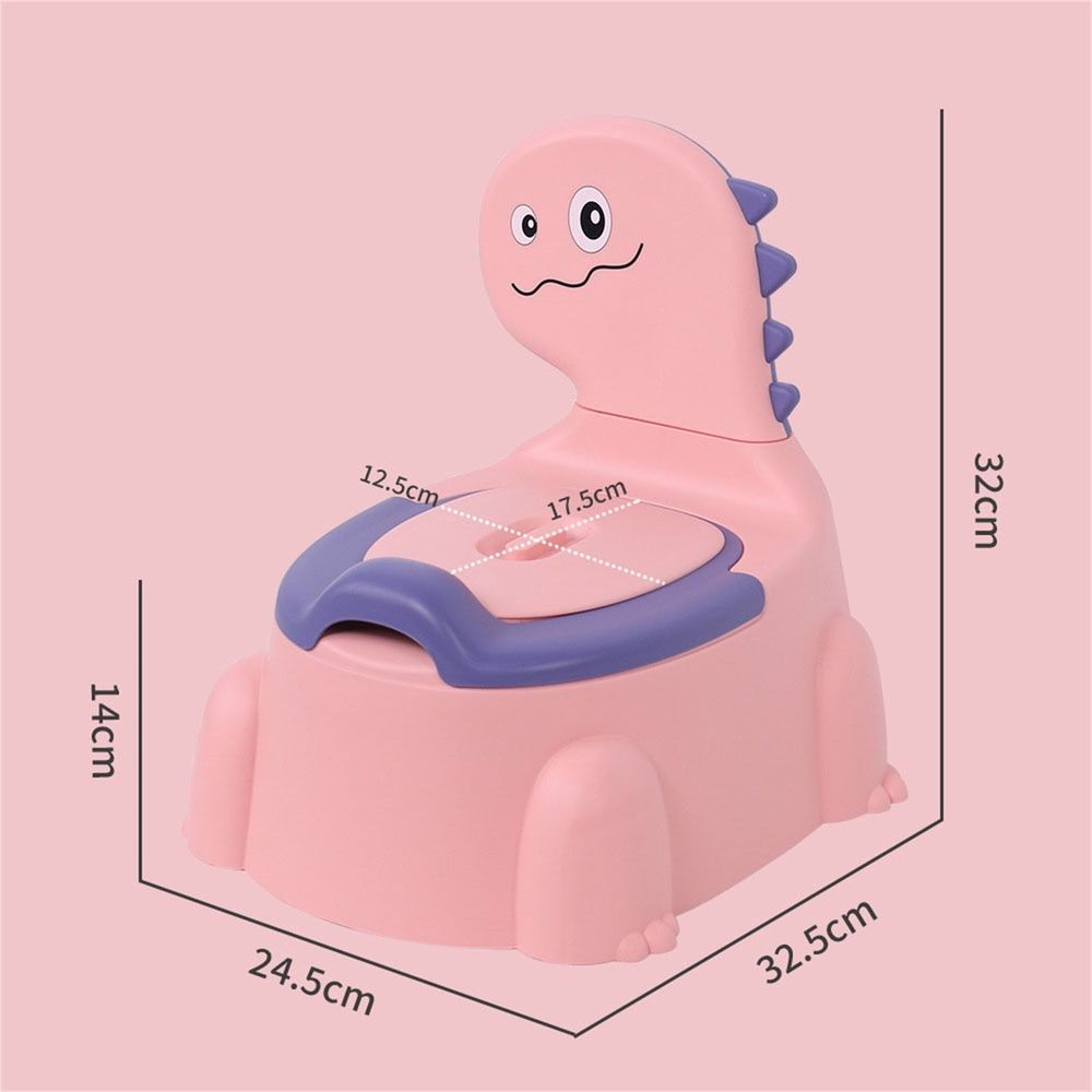 Baby Potty Toilet Cartoon Dinosaur Training Potty Toilet Toddler Potty Chair with Rubber Base Toilet Tissue Dispenser & Guard Children Toilet Training for Child Toddler