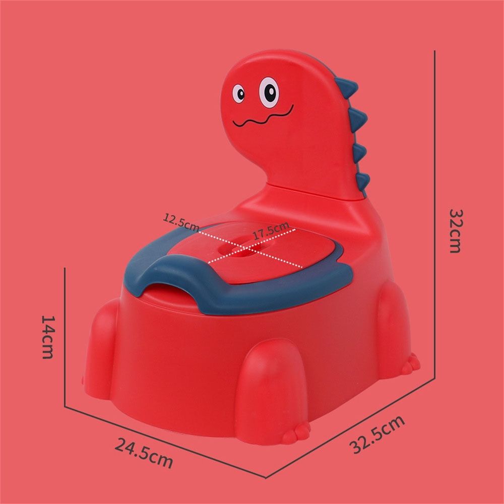 Baby Potty Toilet Cartoon Dinosaur Training Potty Toilet Toddler Potty Chair with Rubber Base Toilet Tissue Dispenser & Guard Children Toilet Training for Child Toddler