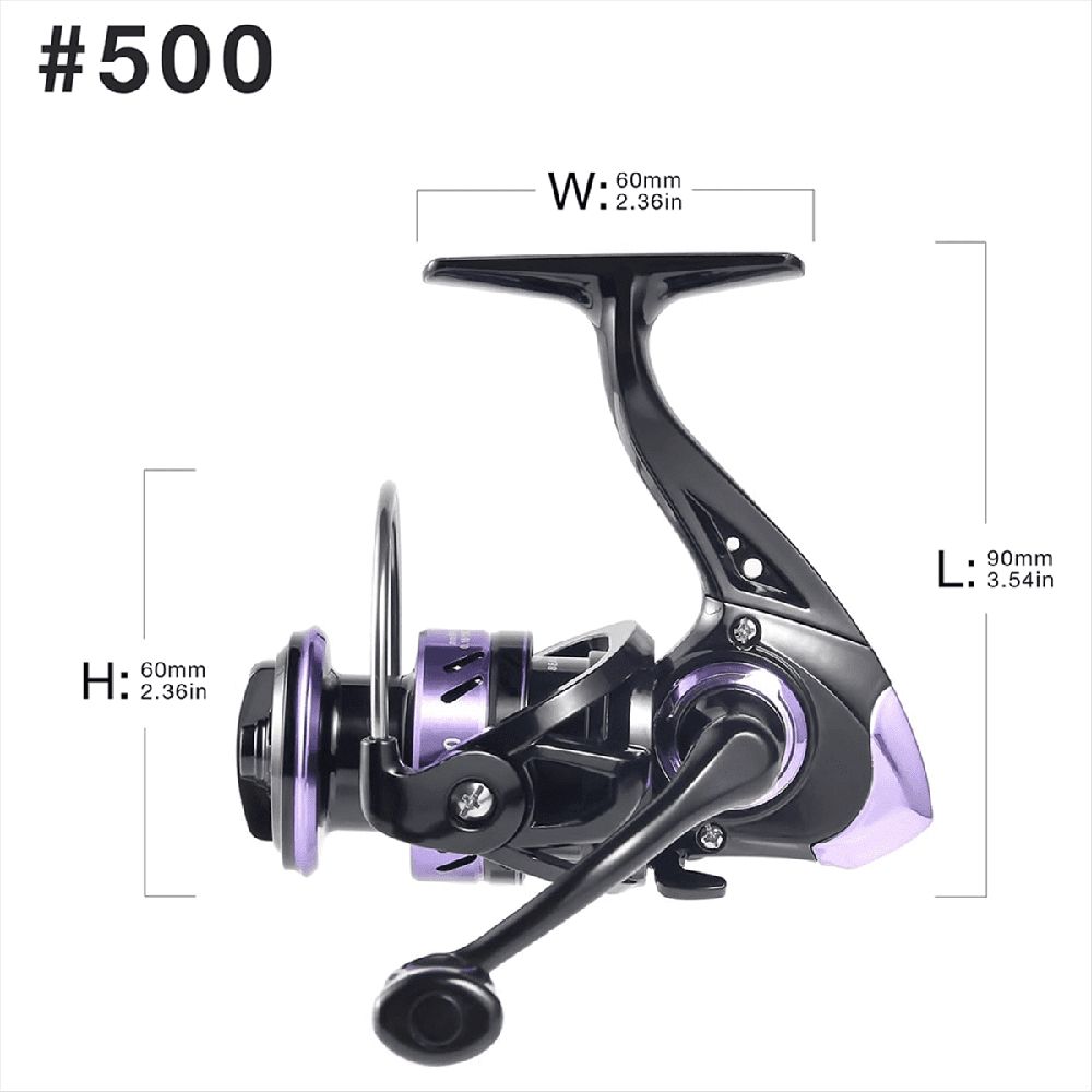 Ultralight -Reel 5.2:1 Gear Ratio Freshwater Saltwater Surf Fishing Reels,Max Drag 11lbs, Ice Fish Reel PW500