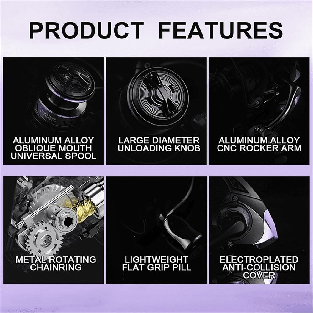 Ultralight -Reel 5.2:1 Gear Ratio Freshwater Saltwater Surf Fishing Reels,Max Drag 11lbs, Ice Fish Reel PW500