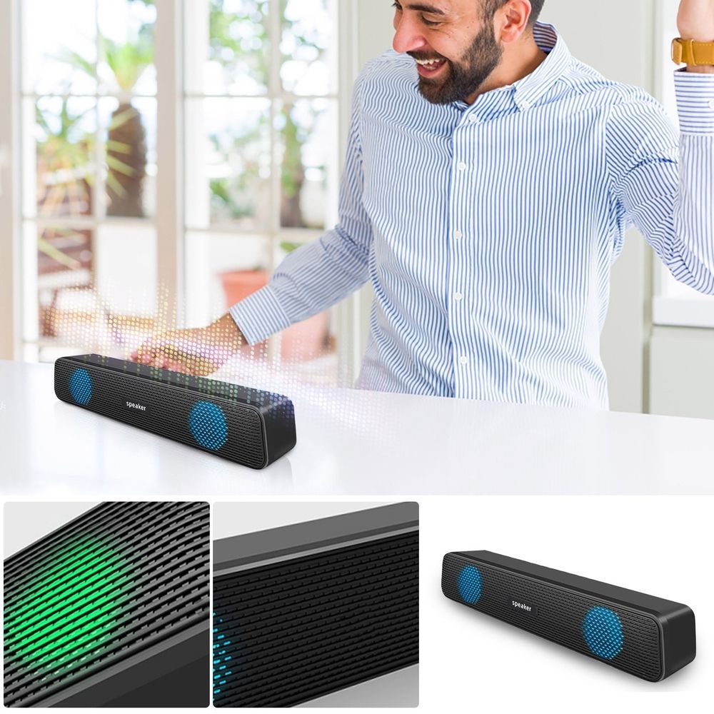Bluetooth Speaker Speaker, Speaker, Tv Speaker,Surround Sound System, Home Built-In Subwoofer, Wired Sound System Suitable for Travel, Home And Outdoors