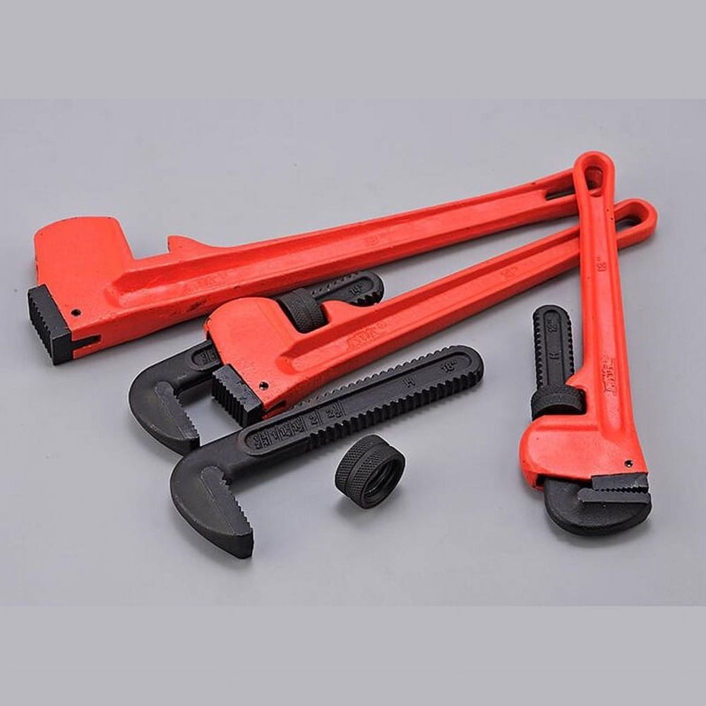 Heavy Duty Pipe Wrench Monkey Heat Treated Serrated Jaw and Adjustable Nut 6 Inches-14 Inches