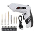 Foldable Electric Screwdriver, Rechargeable Cordless Screwdriver with USB Cable, Small Power Drill Set with Adjustable Torque and LED Light, for Home, Office, and DIY Tool Projects