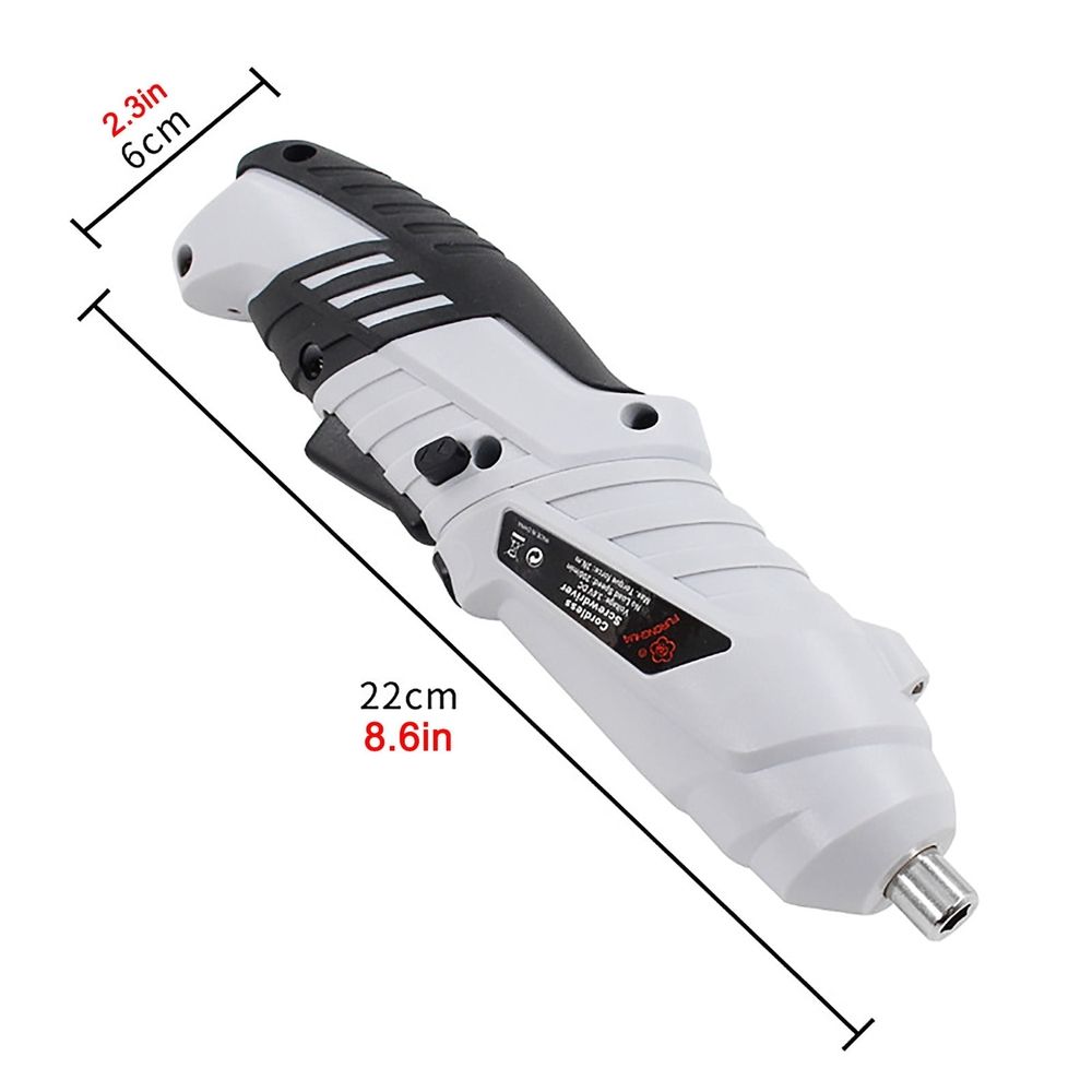 Foldable Electric Screwdriver, Rechargeable Cordless Screwdriver with USB Cable, Small Power Drill Set with Adjustable Torque and LED Light, for Home, Office, and DIY Tool Projects