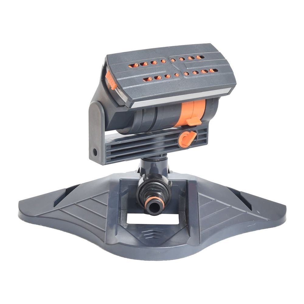 Upgraded Adjustable Oscillating Sprinkler with 16 Mini Turbines, Wide Coverage Swing Sprinkler with Metal Connector and Filter, 4-Mode Garden Irrigation System for Lawn and Yard