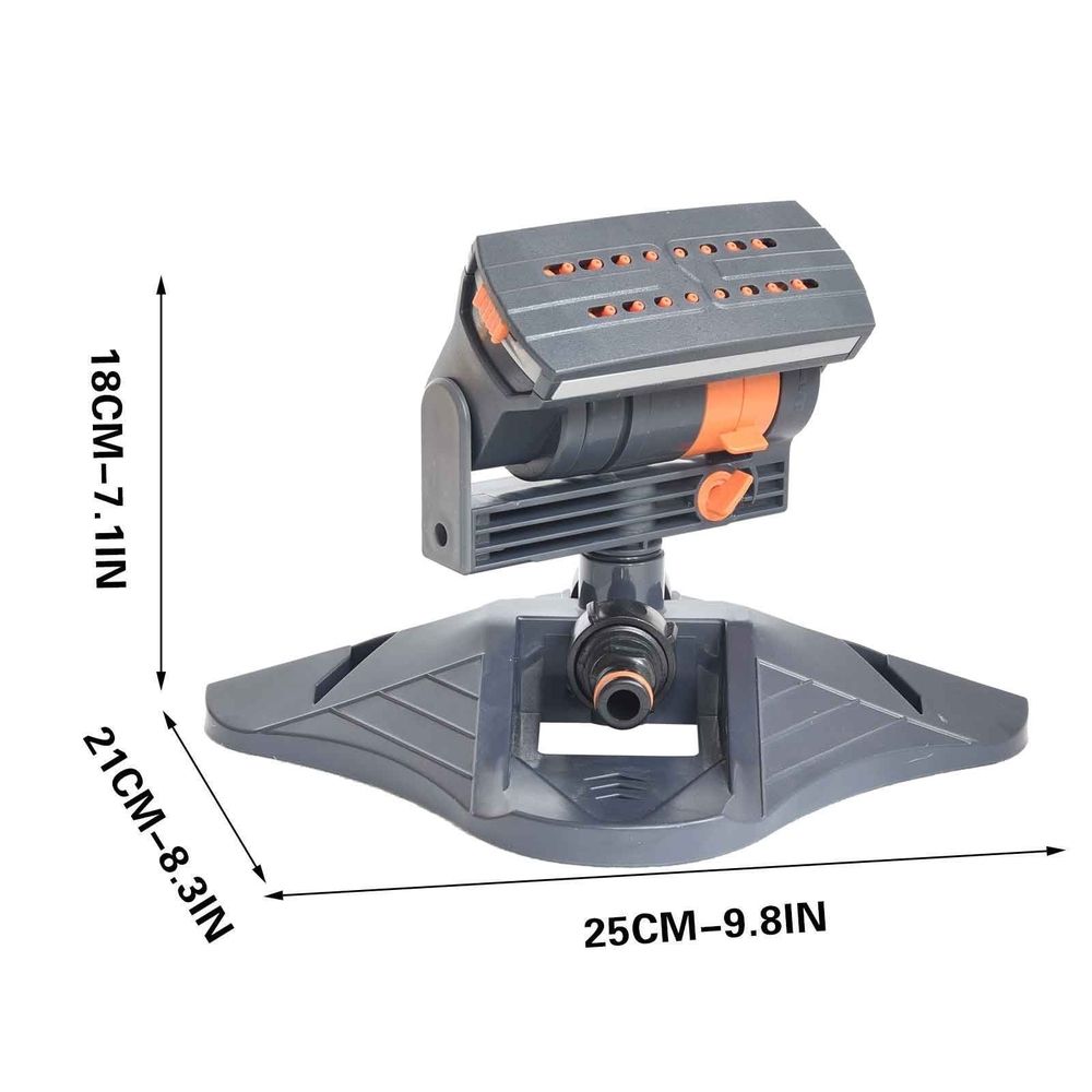 Upgraded Adjustable Oscillating Sprinkler with 16 Mini Turbines, Wide Coverage Swing Sprinkler with Metal Connector and Filter, 4-Mode Garden Irrigation System for Lawn and Yard