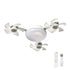 3-Head Drone Ceiling Fan Light, E27 Socket LED Chandelier, Smart Remote Control Air Circulator with 3-Color Dimmable Lighting for Bedroom