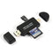 USB 3.0 SD/Micro SD card reader, USB SD/TF memory card reader, external card reader, suitable for SD, SDXC, SDHC, MMC, RS-MMC, Micro SDXC, Micro SD, Micro SDHC Card etc.