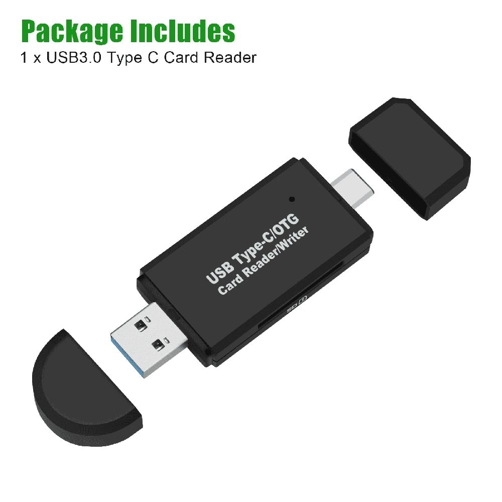 USB 3.0 SD/Micro SD card reader, USB SD/TF memory card reader, external card reader, suitable for SD, SDXC, SDHC, MMC, RS-MMC, Micro SDXC, Micro SD, Micro SDHC Card etc.